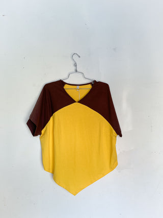 #23: 2X Scrap Raglan Tee - Yellow / Brown