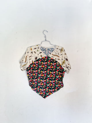 #8: L Scrap Raglan Tee - Vegetable Medley / Worst Bugs