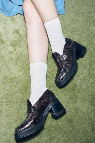 Donna Loafer Snakeskin