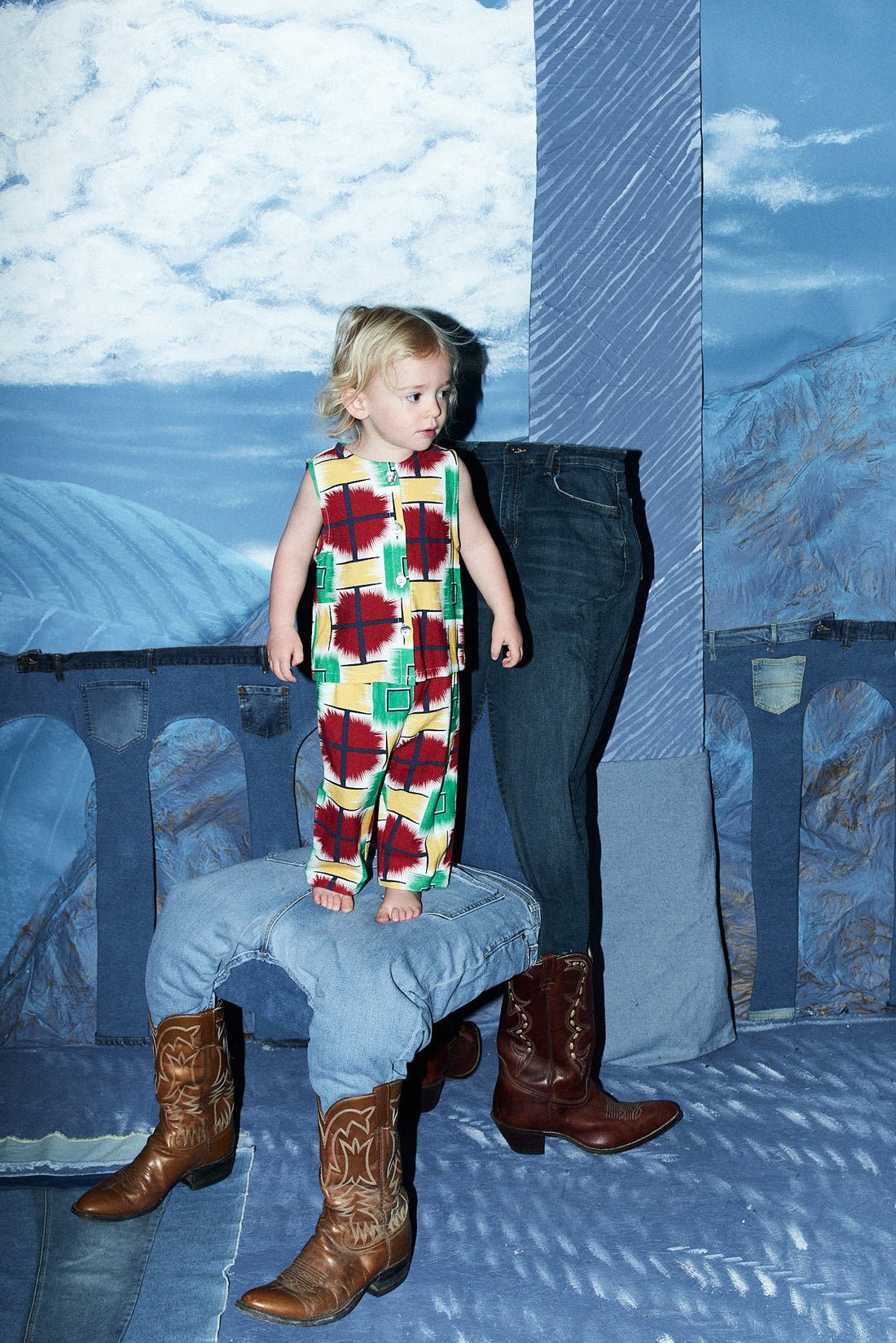 Jumbo Plaid Toddler Vest & Pants Set