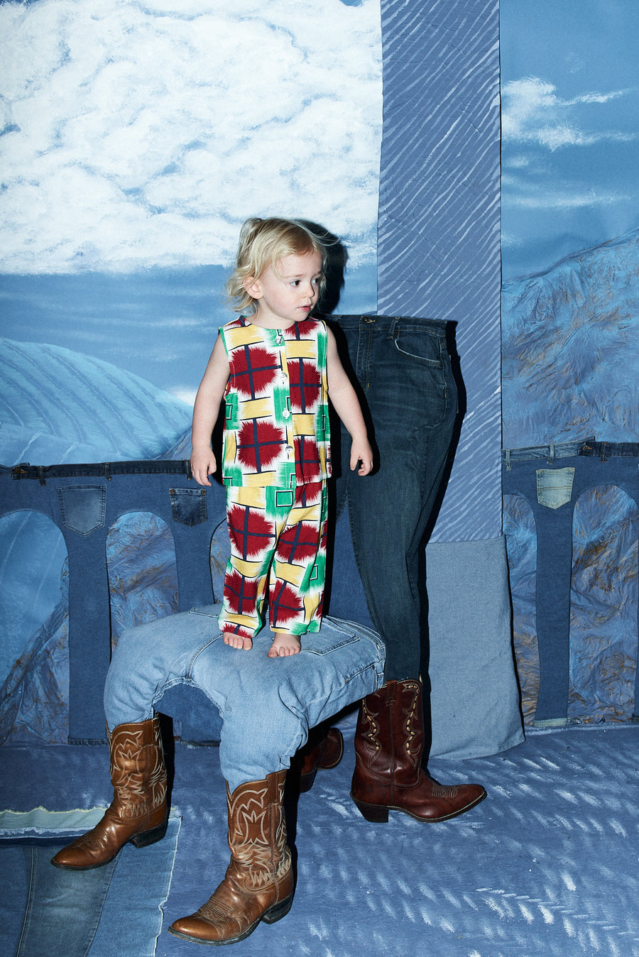 Jumbo Plaid Toddler Vest & Pants Set