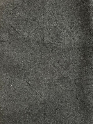 #2: S Scrap Sawtooth Star Quilted Soft Linen Crop Coat - Black