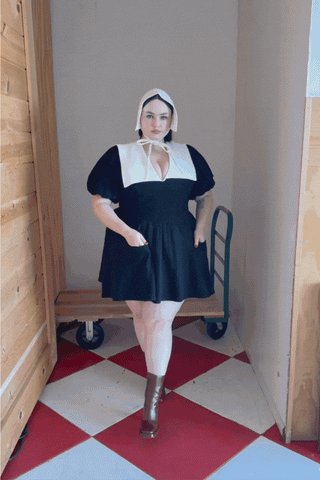 Puritan Linen Mini Dress Black