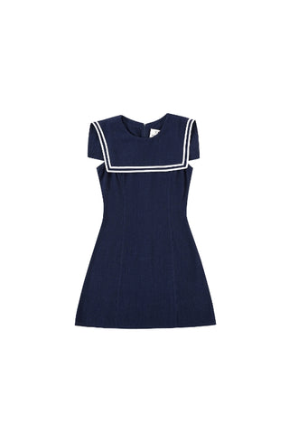 PRE-ORDER: Sailor Dress Soft Linen Navy