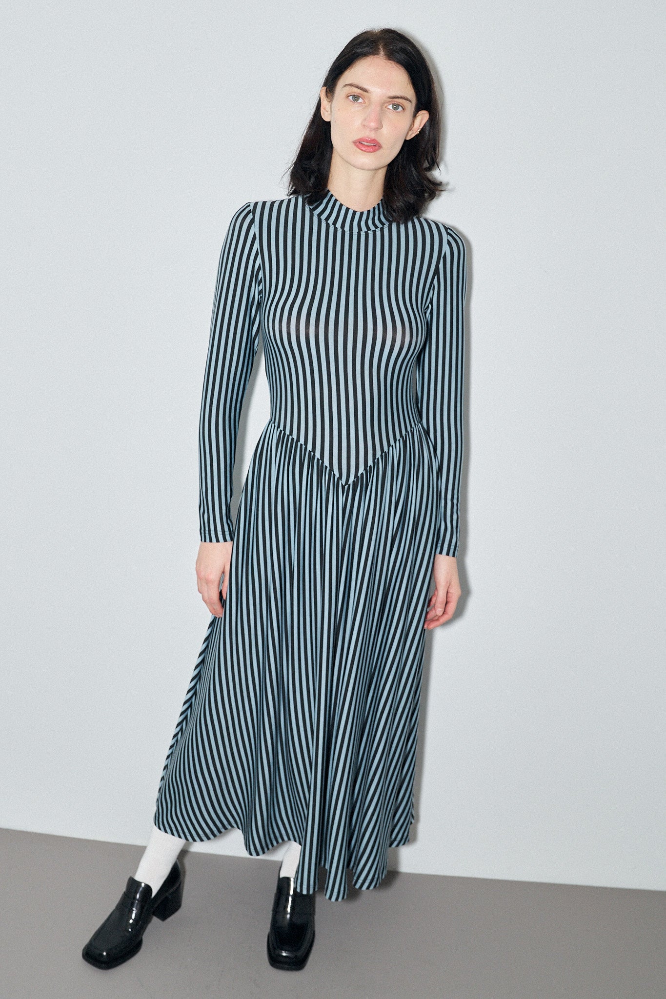 Long Sleeve Travel Dress Blue Stripe L / Blue Stripe Long Sleeve Travel Dress Blue Stripe L / Blue Stripe