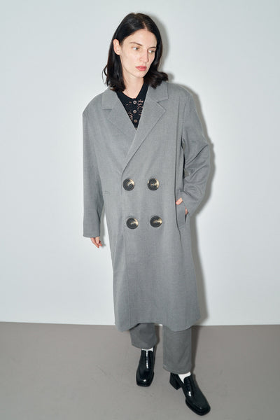 【未使用品】YLEVE 25AW WOOL GABA ZIP COAT グレー 3 left - I am walking over here Jacket Gray – Fashion Brand Company