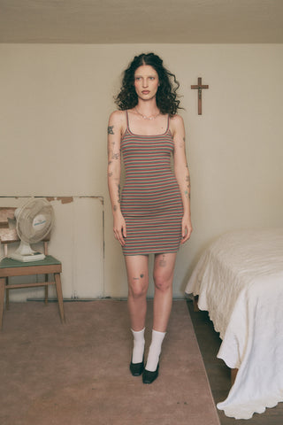 Monsanto Stripe Cotton Cami Mini Dress