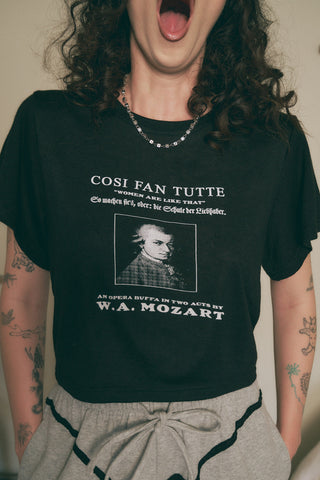 Mozart Wool Blend Tommy Tee Black