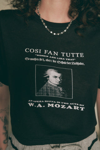Mozart Wool Blend Tommy Tee Black