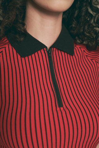 Zip Polo Blood Stripe
