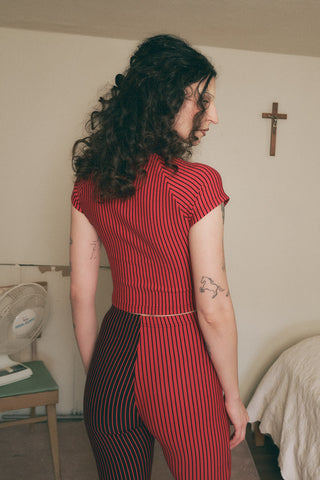 Stretchy Cotton Pants Blood Stripe