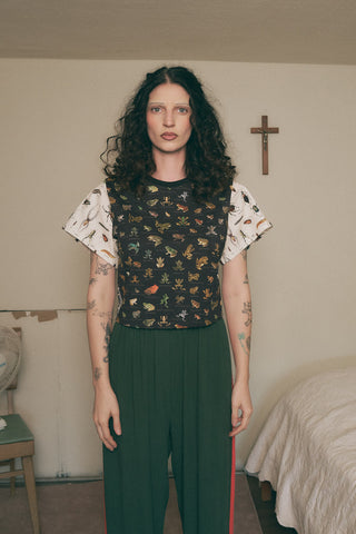 Frog/Bug/Fish Patchwork Cotton Tommy Tee