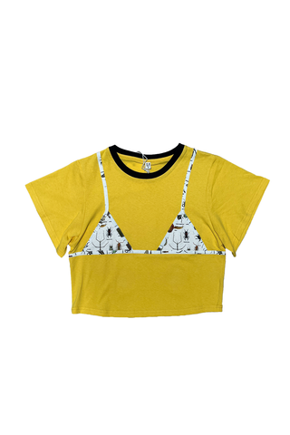 #5: M Scrap Cotton Bikini Bod Tommy Tee - Yellow / Worst Bugs