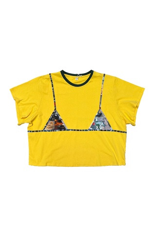 #6: 3X Scrap Cotton Bikini Bod Tommy Tee - Yellow / Nyc Trash