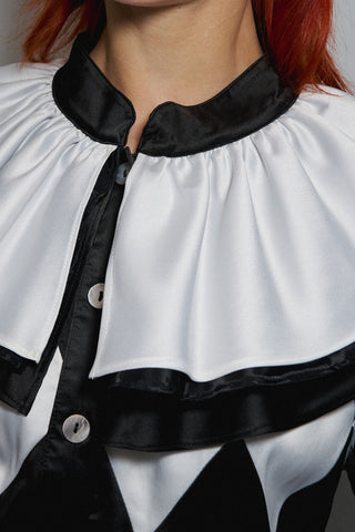 Quilted Satin Harlequin Jester Top