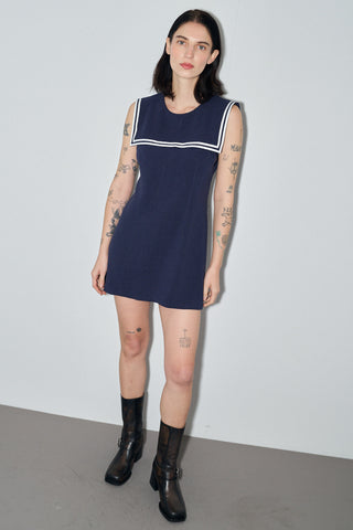 PRE-ORDER: Sailor Dress Soft Linen Navy