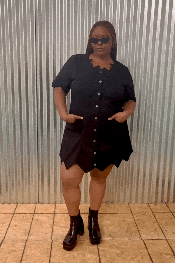 Tattered Button Up Witch Dress