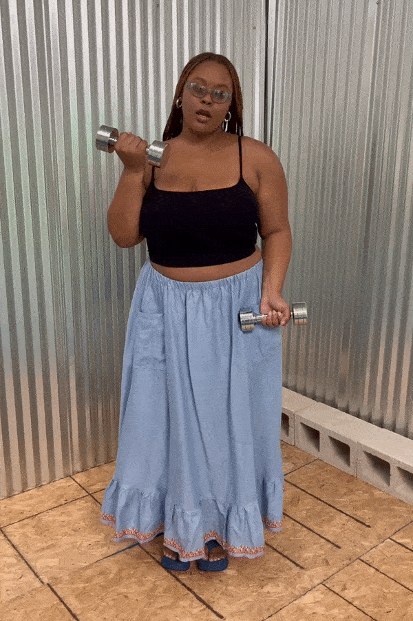 Flaming Light Blue Petticoat Skirt