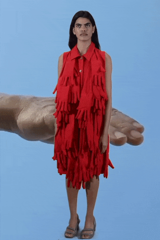 Helping Hands Dress Thick Linen