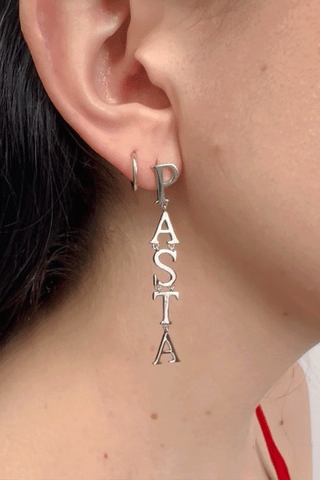 Sterling Silver PASTA Dangle Earring