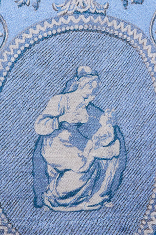 Scoop Crop Tank Soft Linen Blue "Women" Toile