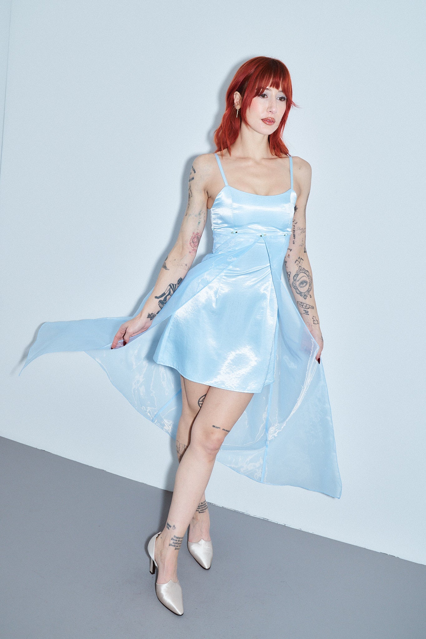Prom Dress Baby Blue Satin 2X / Baby Blue Satin Prom Dress Baby Blue Satin 2X / Baby Blue Satin