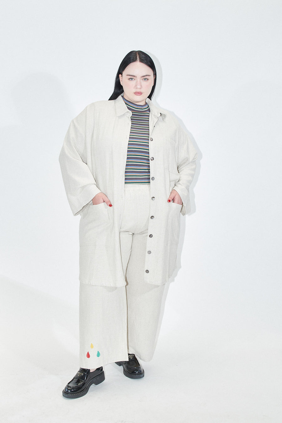 UNISEX JERGEN'S Beach Linen Jacket CREAM