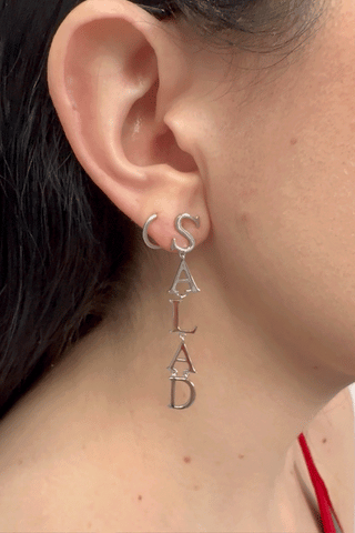 Sterling Silver SALAD Dangle Earring