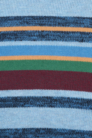 Striped Collared Sweater Blue