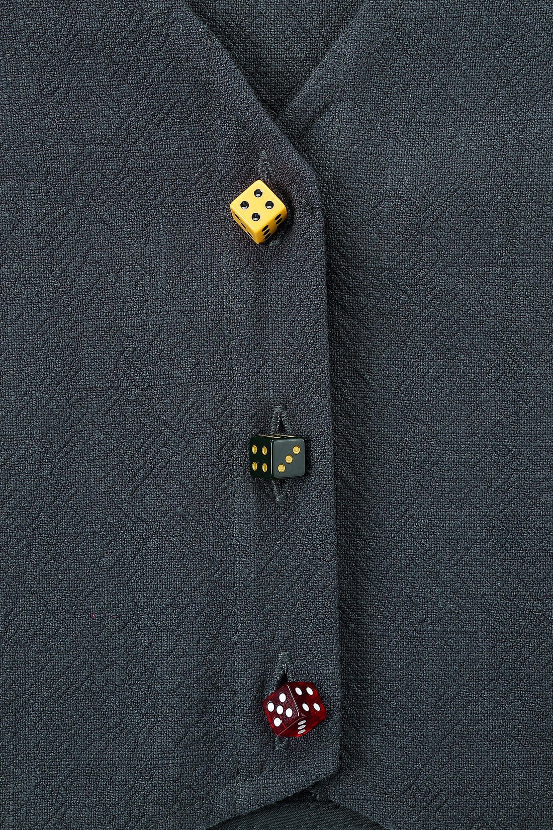 LUCKY M’lady Linen Vest Charcoal