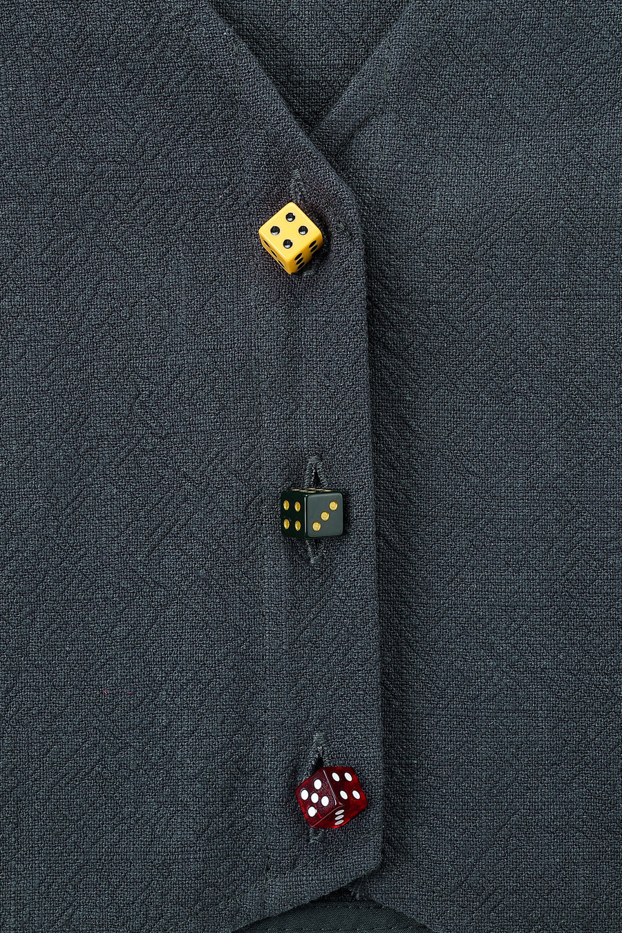 LUCKY M’lady Linen Vest Charcoal