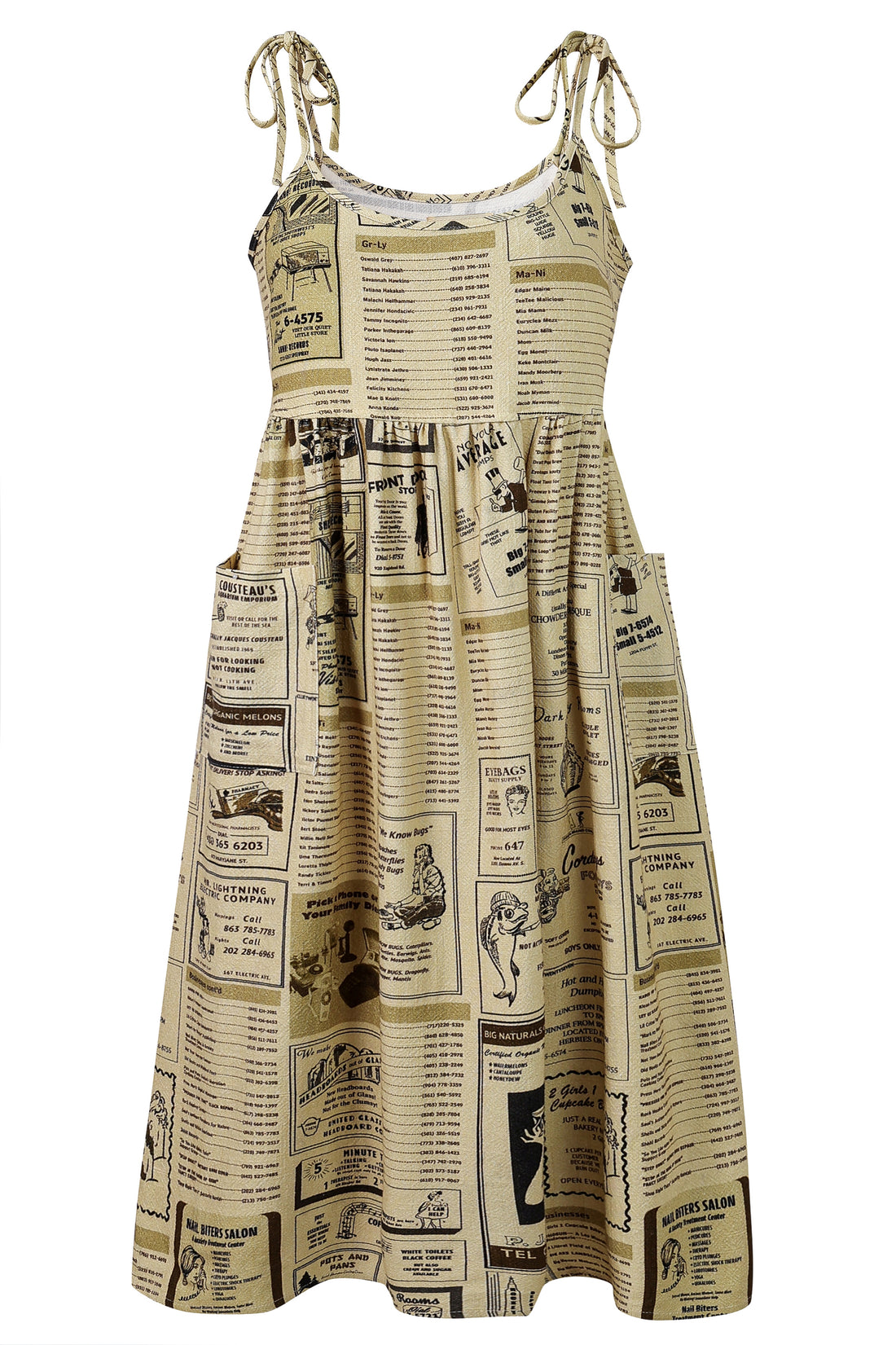 Breeze on my Genitals Dress Linen YELLOW PAGES