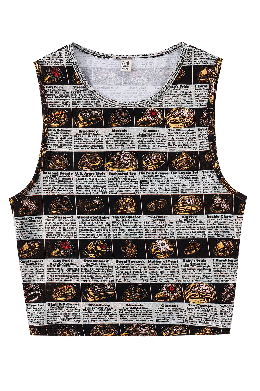 RINGS! RINGS! RINGS! Stretchy Crop Tank