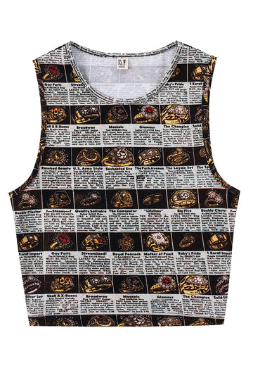 RINGS! RINGS! RINGS! Stretchy Crop Tank
