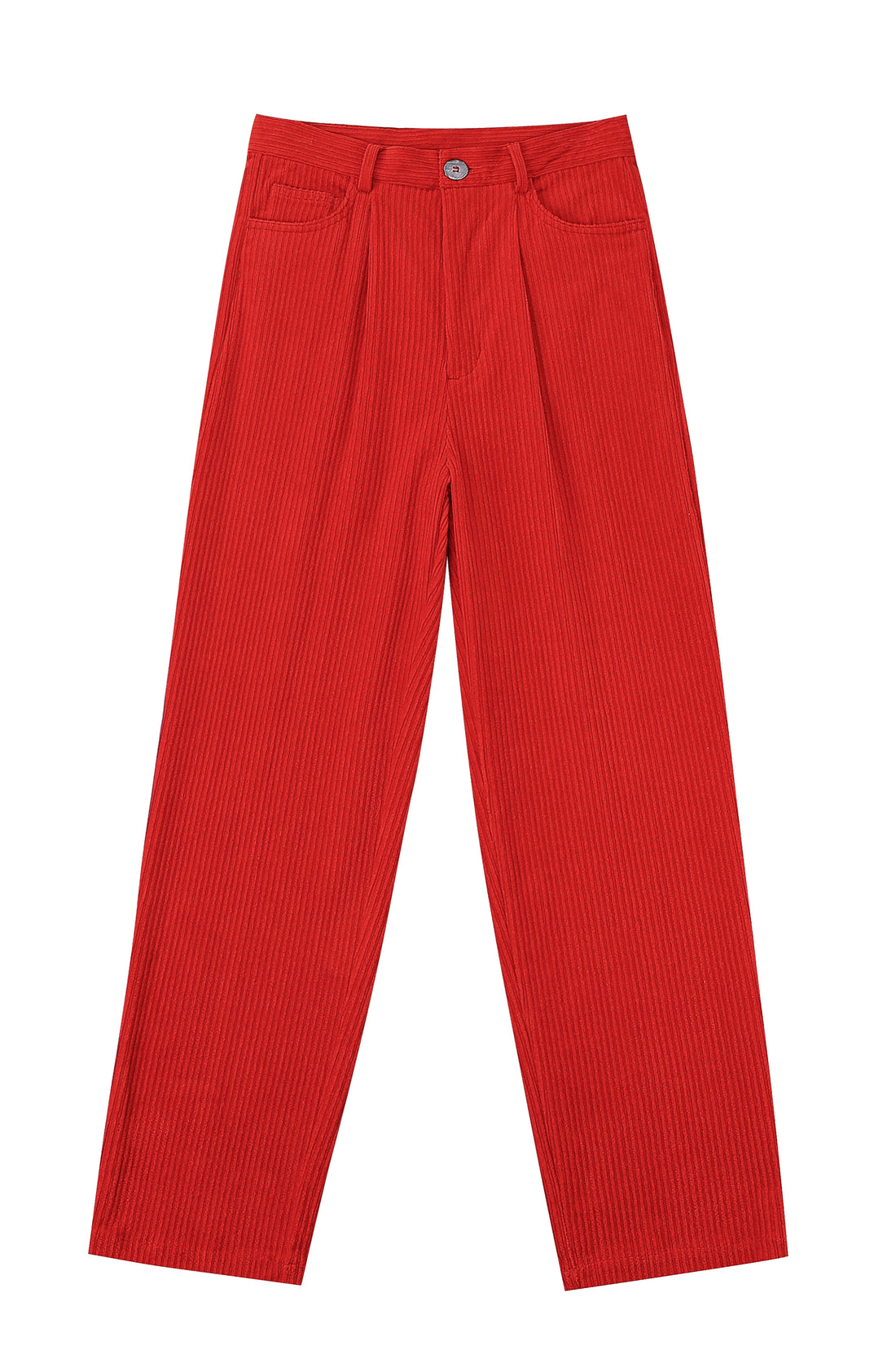 UNISEX RED Corduroy Grampa Trousers