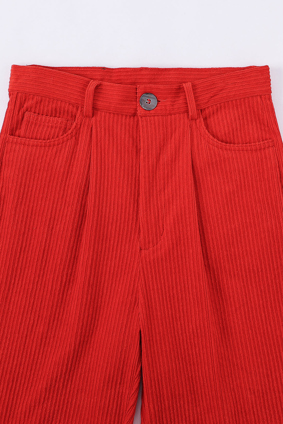 UNISEX RED Corduroy Grampa Trousers