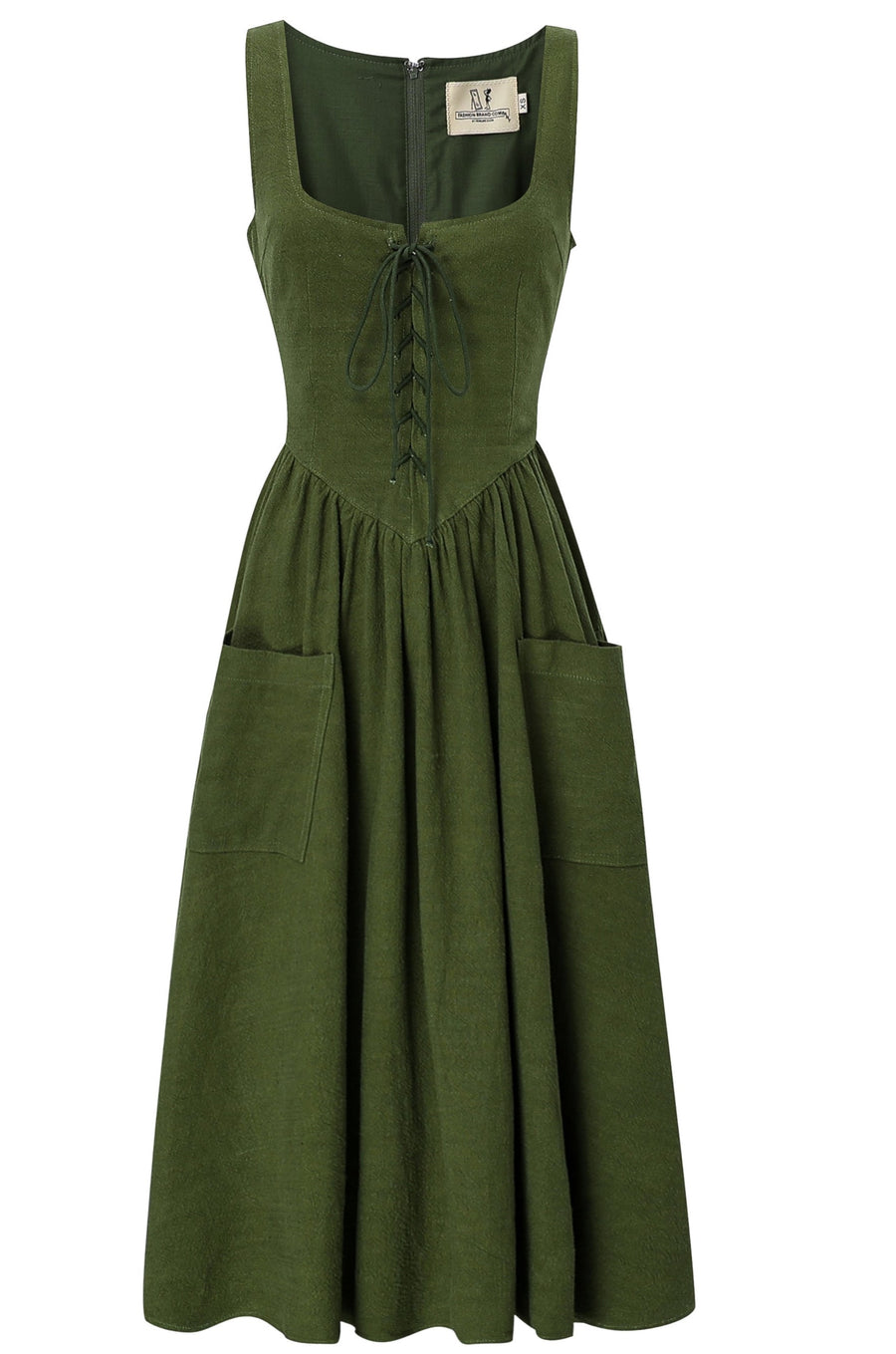 Farm Chores MIDI Dress MOSS Linen