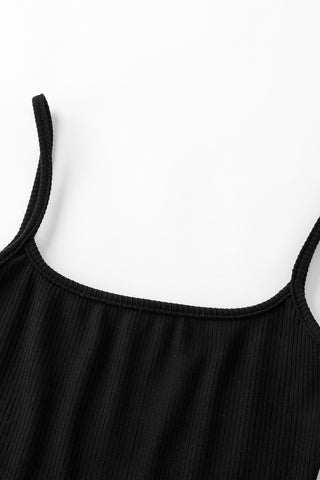 Black Tencel Rib Cami