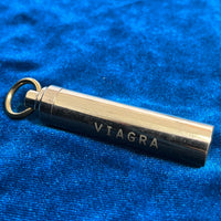 VIAGRA Brass Pill Holder Keychain