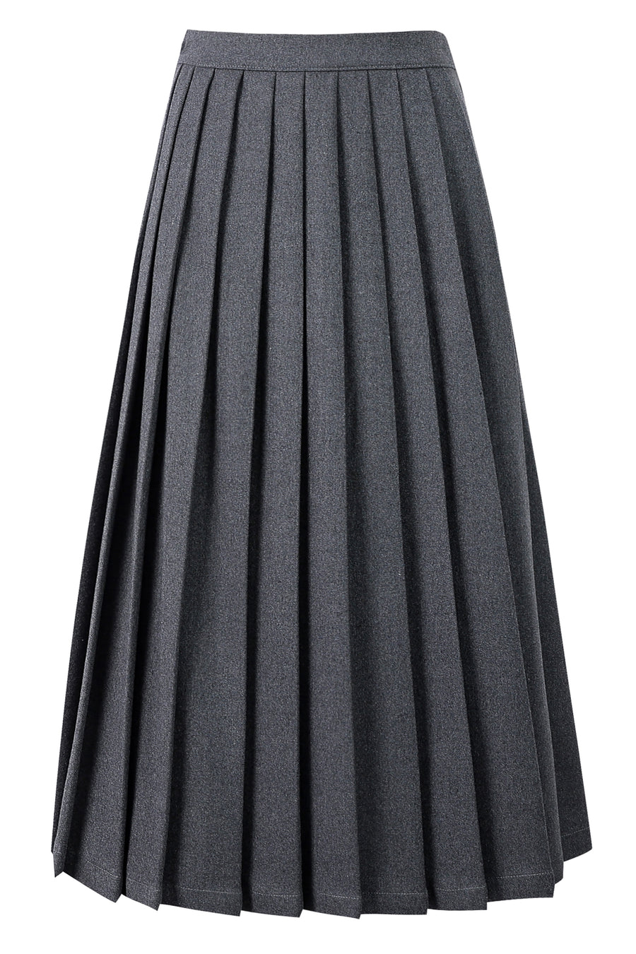 Gray Pleated Business Skirt
