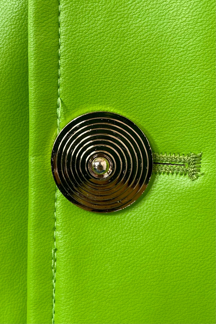Lime Plant Leather Blazer
