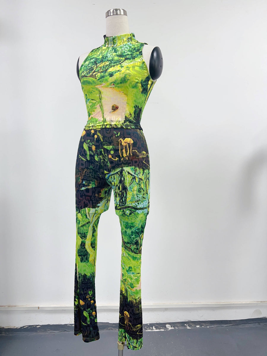 Cayetana Subtext Velvet Mesh Pants