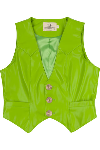 1 left - Lime Plant Leather Vest