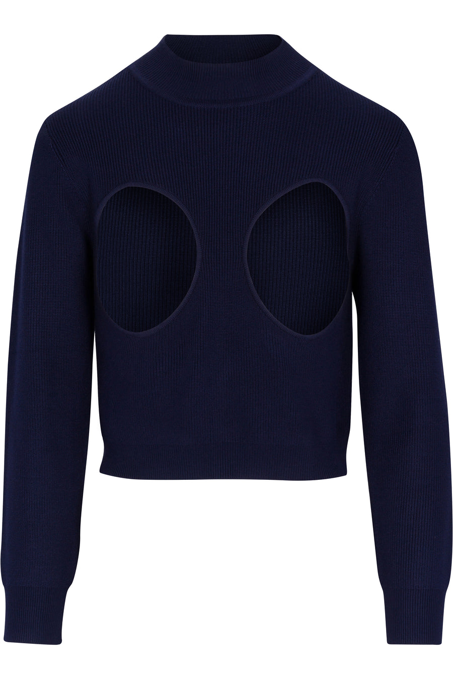 Boob Cutouts Viscose Sweater Navy