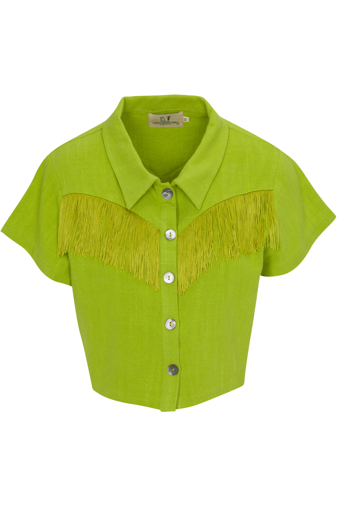 Booger Linen Fringe Blouse