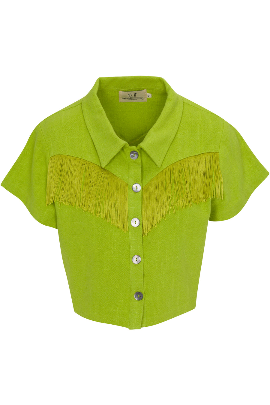 Booger Linen Fringe Blouse