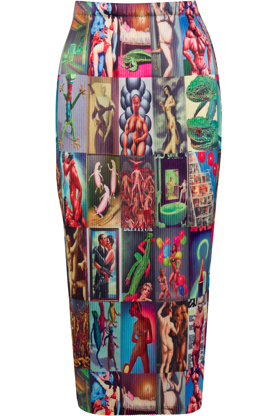 AI Collage Accordian Skirt