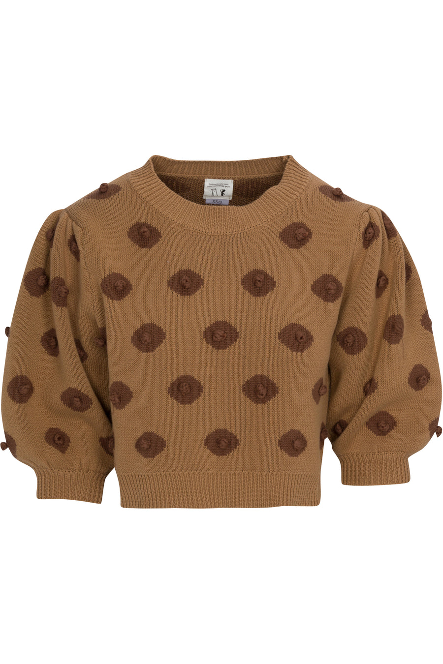 Nipple Knit Top Medium Brown