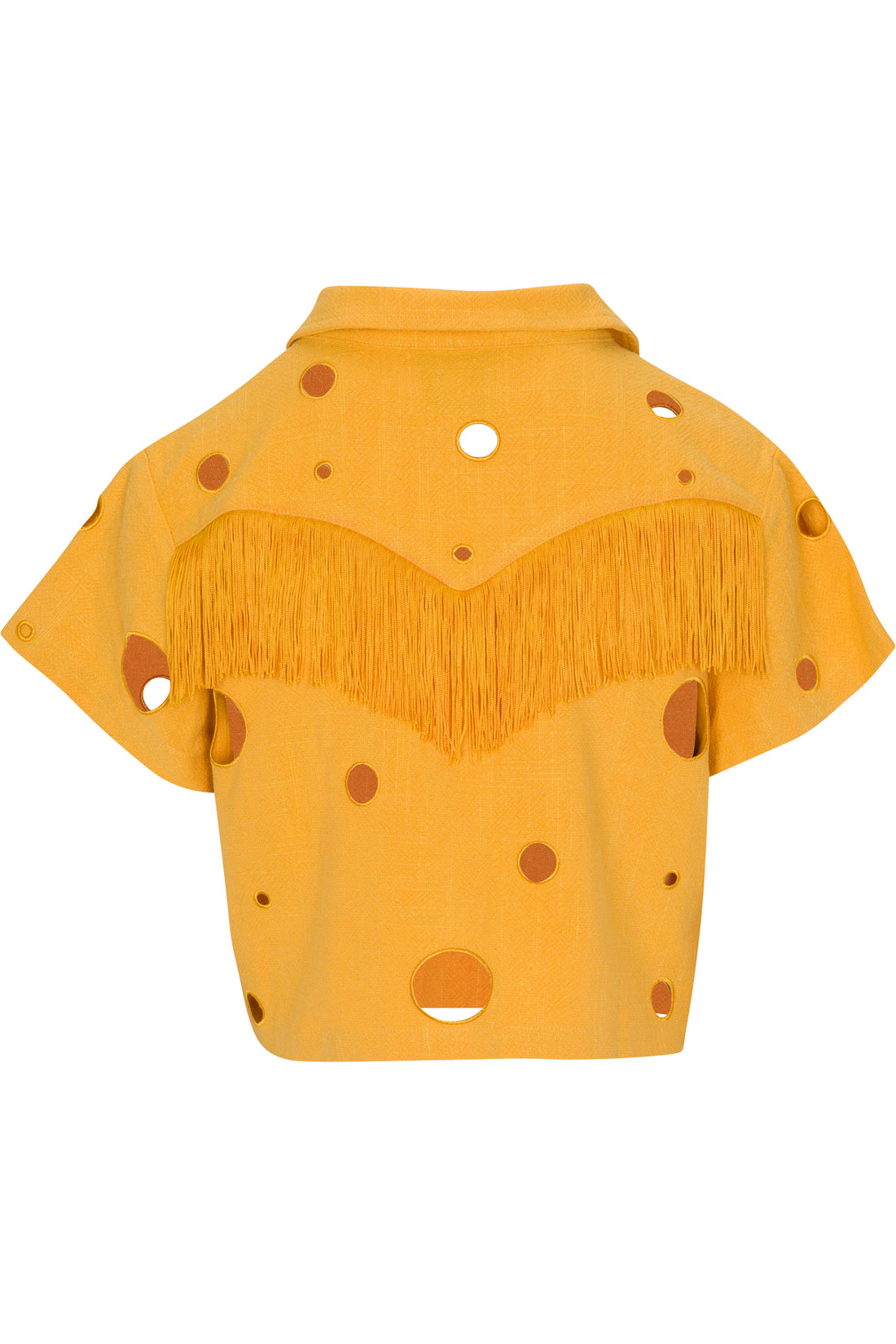 Swiss Cheese Fringe Blouse