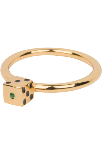 Lucky Emerald ring 18K gold filled